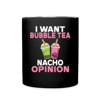 Bubble Tea Lover Gift - Full Colour Mug - black - Front