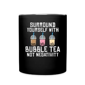 Bubble Tea Lover Gift - Full Colour Mug - black - Front