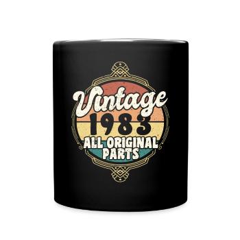 Vintage 1983 All Original Parts Shirt Gift - Mug uni - noir - Devant