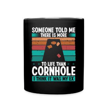 Joueur de Cornhole pense que c’était mon ex équipe de cornhole - Mug uni - noir - Devant