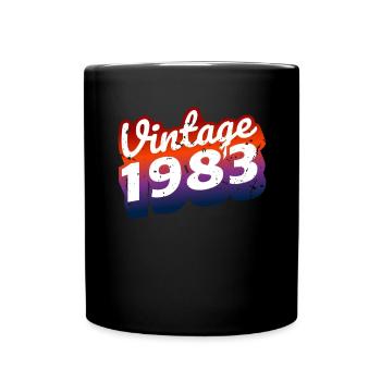 Chemise vintage 1983 40e anniversaire - Mug uni - noir - Devant
