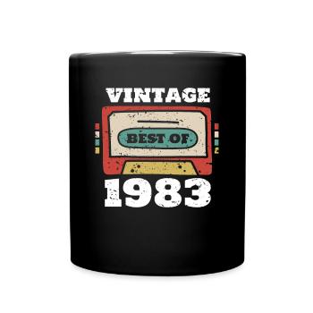 Vintage Best Of 1983 40th Birthday Cassette - Full Colour Mug - black - Front