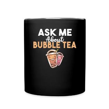 Bubble Tea Lover Gift - Full Colour Mug - black - Front