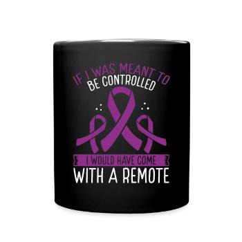 Domestic Violence Awareness Remote Domestic Abuse - Full Colour Mug - black - Front