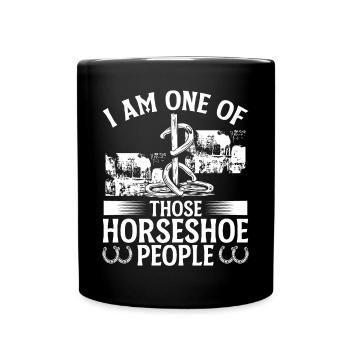 Horseshoe Pitching Game One of those people - Tasse einfarbig - Schwarz - Vorne