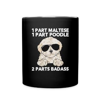 Chien Maltipoo - Mug uni - noir - Devant