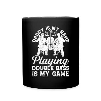Jouer de la contrebasse est mon jeu - Double Bass Playe - Mug uni - noir - Devant