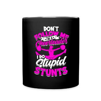 cheerleader cheerleading gift sport girls ge - Full Colour Mug - black - Front