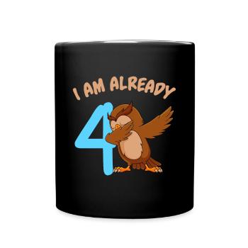 J’ai 4 ans 4ème anniversaire - Mug uni - noir - Devant