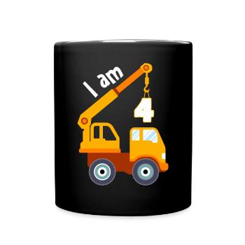 J’ai 4 ans 4ème anniversaire - Mug uni - noir - Devant