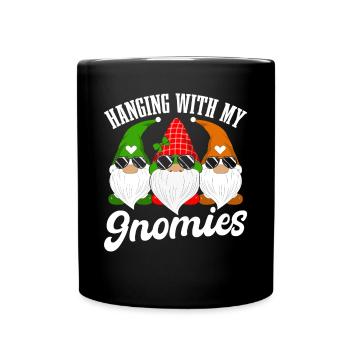 Hanging with My Gnomies - Tasse einfarbig - Schwarz - Vorne