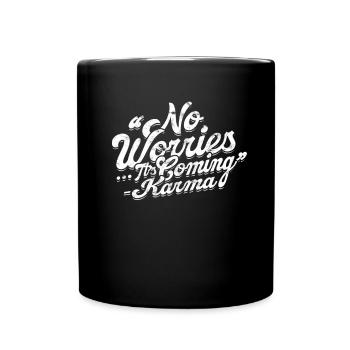 Karma Meditation Fate Gift Idea Gift S - Full Colour Mug - black - Front