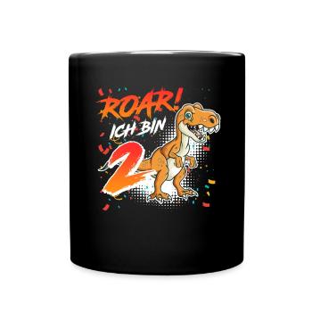 2. Geburtstag Junge 2 Jahre - Tasse einfarbig - Schwarz - Vorne