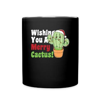 Merry Cactma's Funny Cacti Plants Wordplay - Full Colour Mug - black - Front