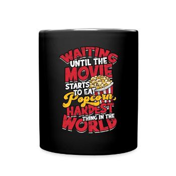 Popcorn Cinema Gift Gift Idea Film Mais Filma - Mug uni - noir - Devant