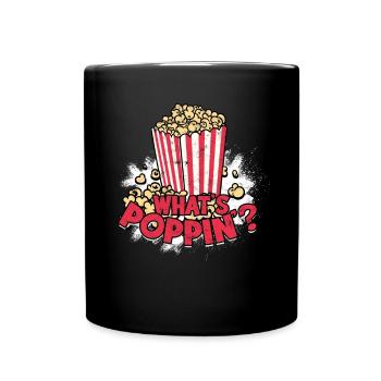 popcorn kino geschenk geschenkidee film mais filma - Tasse einfarbig - Schwarz - Vorne