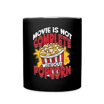 popcorn kino geschenk geschenkidee film mais filma - Tasse einfarbig - Schwarz - Vorne