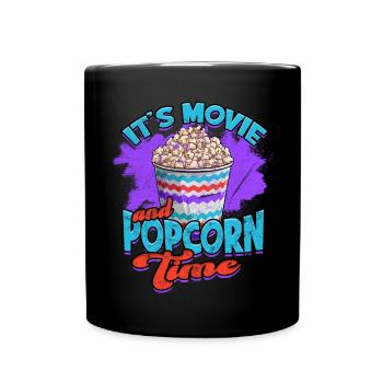 popcorn kino geschenk geschenkidee film mais filma - Tasse einfarbig - Schwarz - Vorne