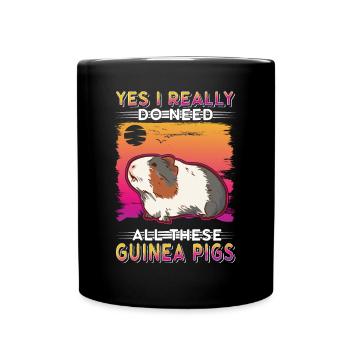 Oui, j’ai vraiment besoin de tous ces cochons d’Inde - Mug uni - noir - Devant