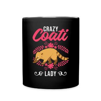 Crazy Coati dame Proboscis Coati - Mug uni - noir - Devant