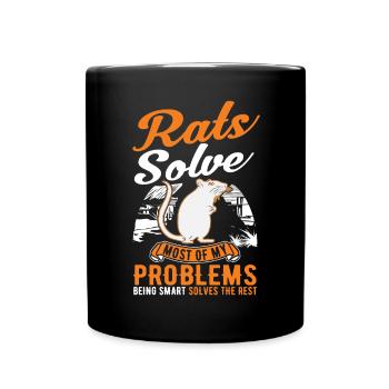 Rat Gift Domestic Rat Rat Owner - Full Colour Mug - black - Front
