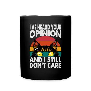 Drôle de chat avec des yeux de chat vintage dicton - Mug uni - noir - Devant