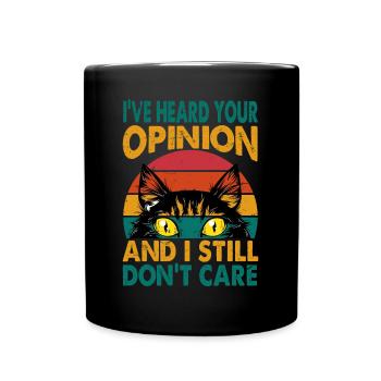 Drôle de chat avec des yeux de chat vintage dicton - Mug uni - noir - Devant