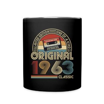 60th birthday born 1963 Original 1963 Classic - Full Colour Mug - black - Front