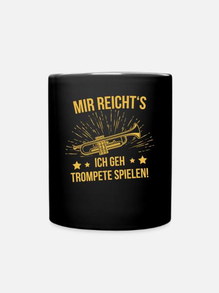 Trompete Trompetenspieler Trompeter - Tasse einfarbig - Schwarz