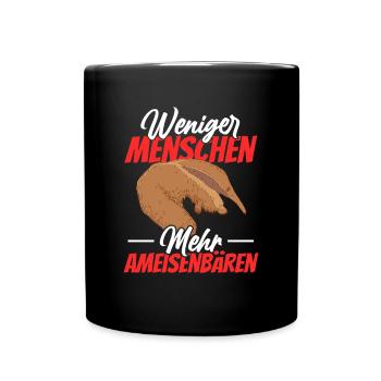 Ameisenbär weniger Menschen Zwergameisenbär - Tasse einfarbig - Schwarz - Vorne