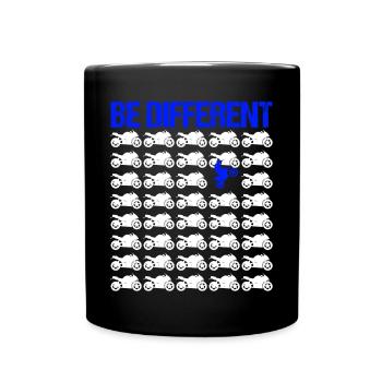 Enduro Moto Supermotard Moto Moto Motocross - Mug uni - noir - Devant