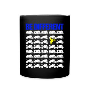 Enduro Moto Supermotard Moto Moto Motocross - Mug uni - noir - Devant