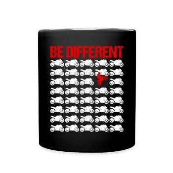 Enduro Moto Supermotard Moto Moto Motocross - Mug uni - noir - Devant