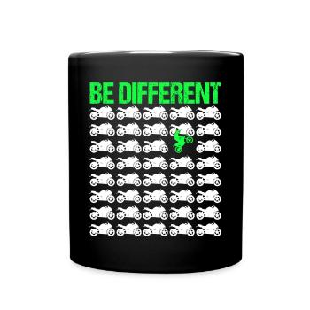 Enduro Moto Supermotard Moto Moto Motocross - Mug uni - noir - Devant