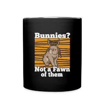 Jackalope Christmas Rabbit Design - Full Colour Mug - black - Front