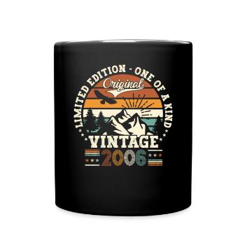 Vintage Vintage 2006 16th Birthday Gift Man - Full Colour Mug - black - Front