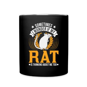 Rat Owner Gift Rat - Full Colour Mug - black - Front