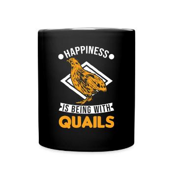 Quail Luck Quail Breeding Quail Breeder - Full Colour Mug - black - Front