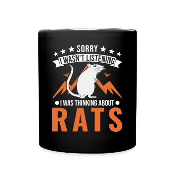 Rat Cadeau Rat Propriétaire Rat domestique - Mug uni - noir - Devant