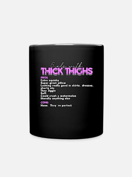 dick dicke oberschenkel thick thighs oberschenkel - Tasse einfarbig - Schwarz