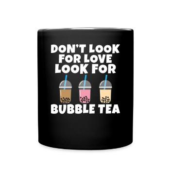 Bubble Tea Lover Gift - Full Colour Mug - black - Front