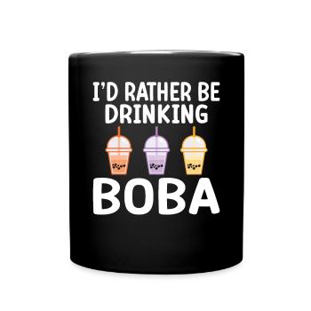 Bubble Tea Lover Gift - Full Colour Mug - black - Front