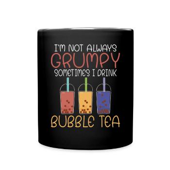 Bubble Tea Lover Gift - Full Colour Mug - black - Front