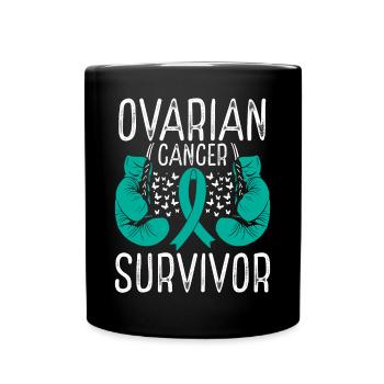Ovarian Cancer Survivor Awareness Ribbon Gloves - Tasse einfarbig - Schwarz - Vorne