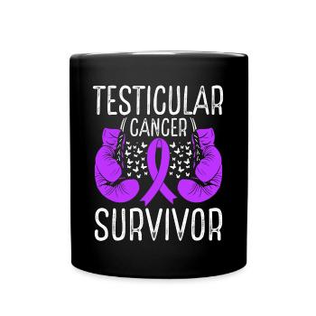 Gants de sensibilisation des survivants du cancer du testicule - Mug uni - noir - Devant