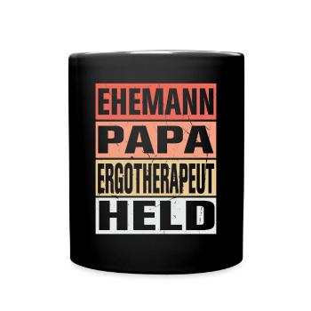 Ergotherapeut Vater Ehemann Held - Tasse einfarbig - Schwarz - Vorne