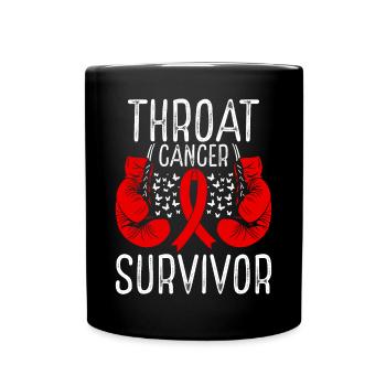 Colon Cancer Survivor Awareness Ribbon Gloves - Full Colour Mug - black - Front