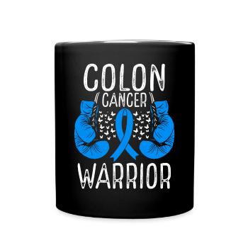 Colon Cancer Warrior Awareness Ribbon Gloves - Tasse einfarbig - Schwarz - Vorne