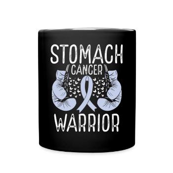 Stomach Cancer Warrior Awareness Ribbon Gloves - Tasse einfarbig - Schwarz - Vorne