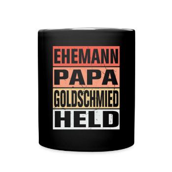 Gleisbauer Vater Ehemann Held - Tasse einfarbig - Schwarz - Vorne
